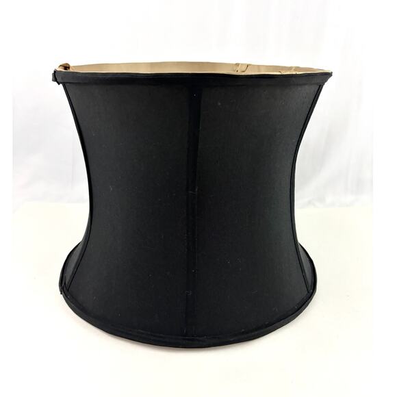 Black Fabric Lamp Shade Bell 11"x12"x14" Home Decor - Picture 1 of 12